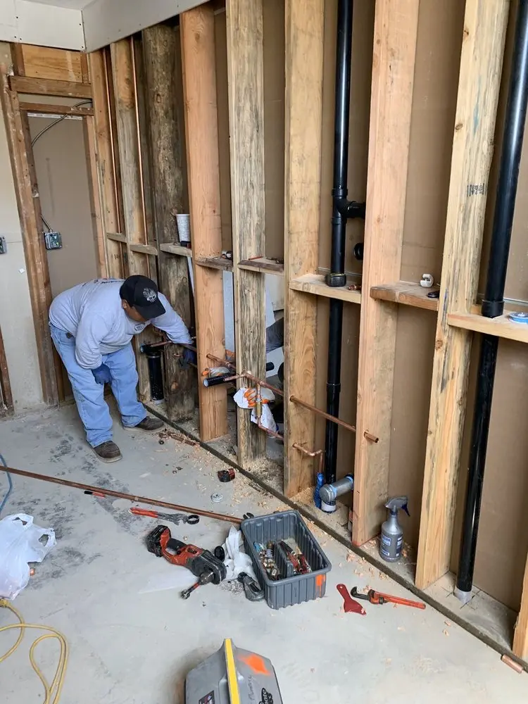 Commercial rough-in plumbing for Water Heater Replacement in Rancho San Rafael